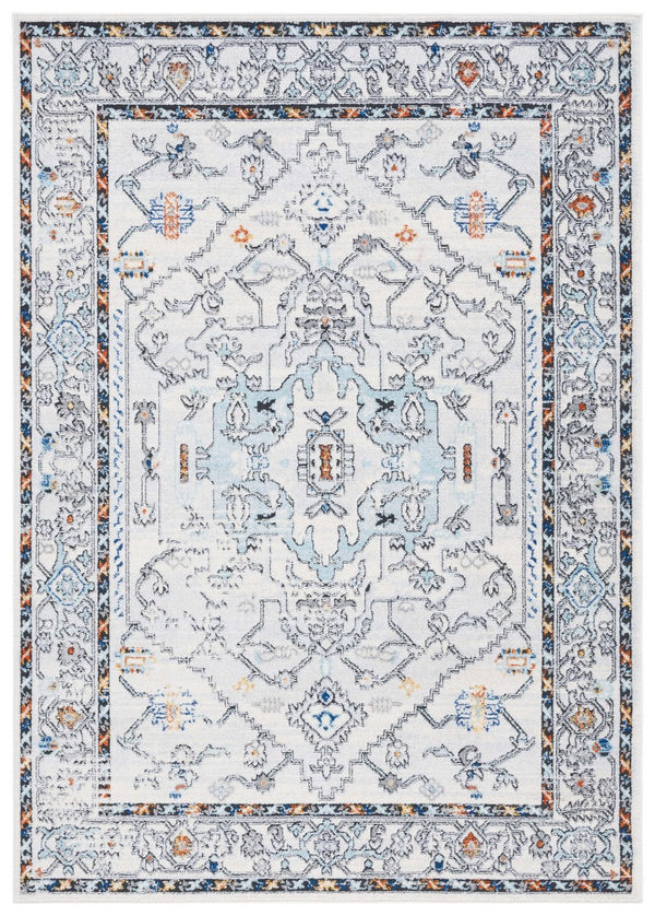 Safavieh Tulum 661 Power Loomed  Rug Ivory Grey / Blue Rust TUL661A-9