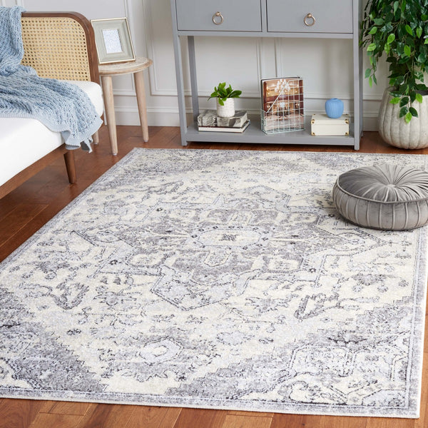 Safavieh Tulum 665 Power Loomed  Rug Ivory Grey / Light Grey TUL665F-9