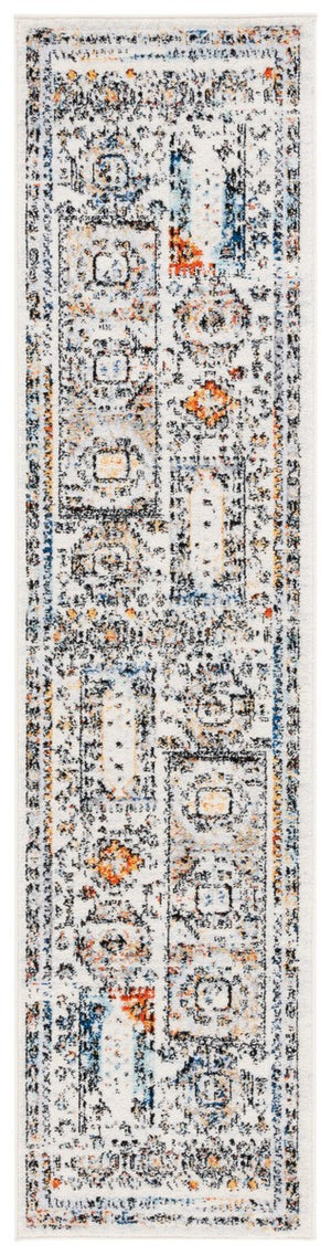 Safavieh Tulum 667 Power Loomed  Rug Ivory Grey / Blue Rust TUL667A-9