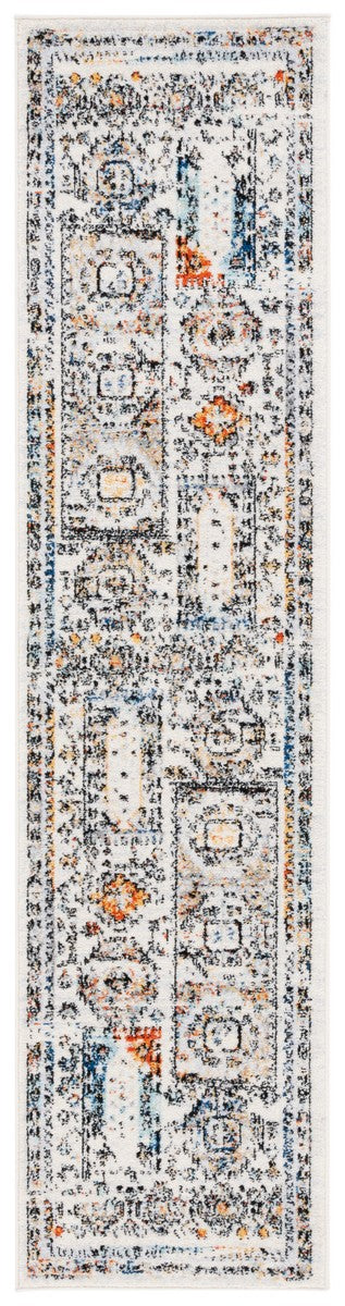 Safavieh Tulum 667 Power Loomed  Rug Ivory Grey / Blue Rust TUL667A-9