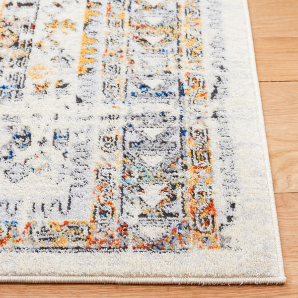 Safavieh Tulum 667 Power Loomed  Rug Ivory Grey / Blue Rust TUL667A-9