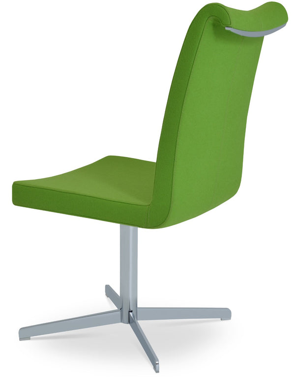 Soho Concept Tulip Office Chair In Light Grey - Stylish Camira Era Fabric, Adjustable Height & 10-year Guarantee Chrome  Soho-concept-dining-chair-06258