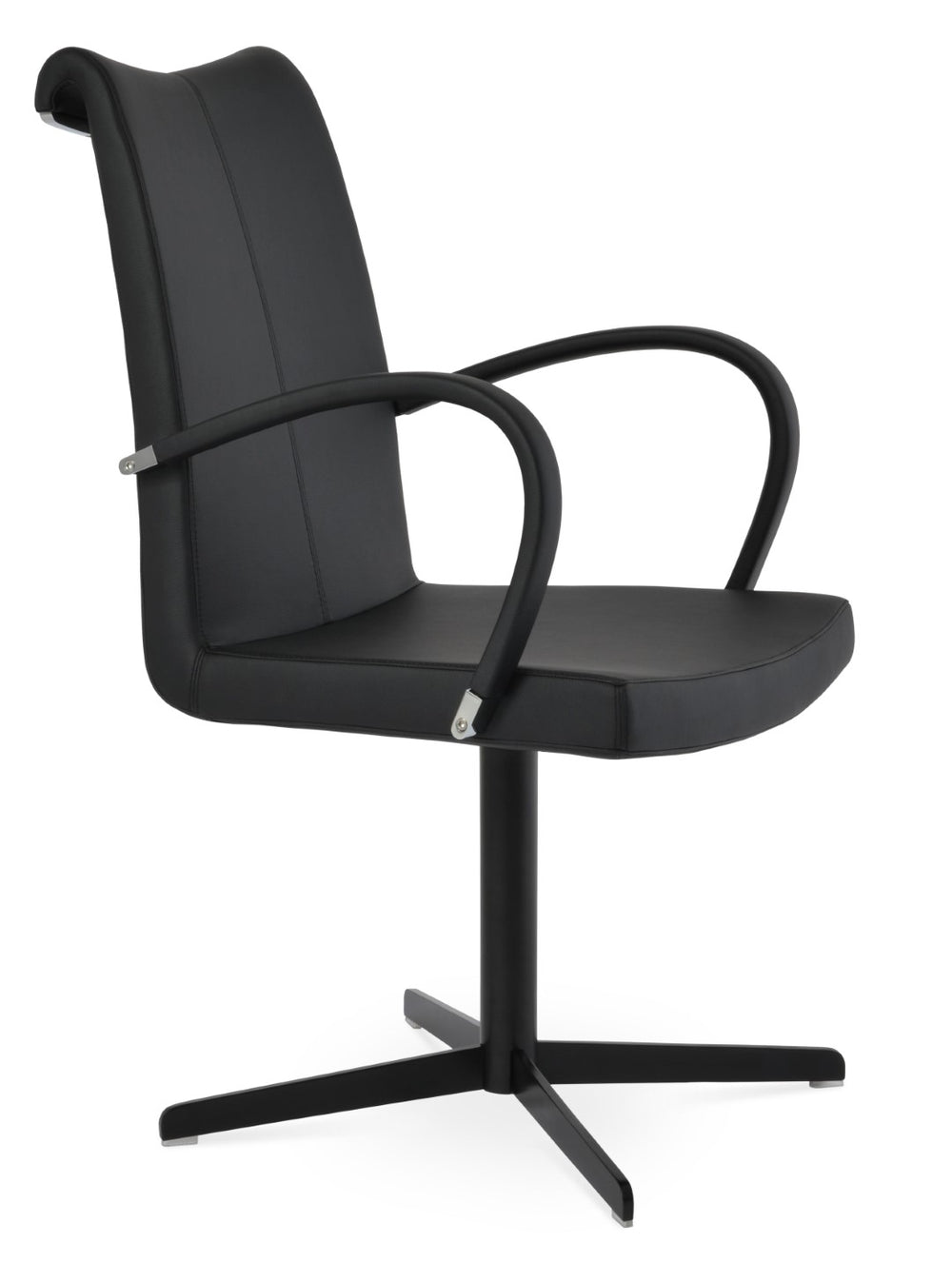 Soho Concept Tulip Office Armchair In Camira Era Fabric - Ergonomic Design, Adjustable Height & 10-year Warranty Black  Soho-concept-dining-chair-06231