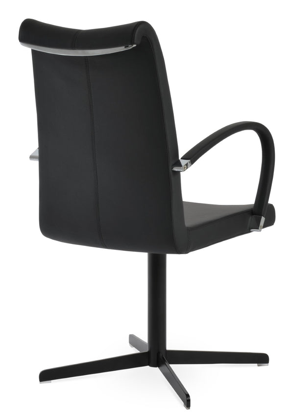 Soho Concept Tulip Office Armchair In Camira Era Fabric - Ergonomic Design, Adjustable Height & 10-year Warranty Black  Soho-concept-dining-chair-06231