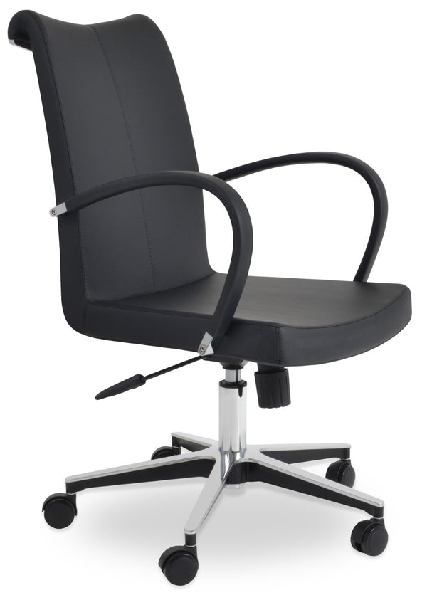 Soho Concept Tulip Office Chair In Black With Durable Camira Era Fabric – 10-year Warranty & Italian Ppm! Black  Soho-concept-dining-chair-11999