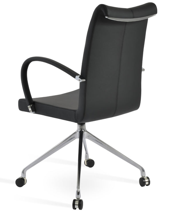 Soho Concept Tribeca Arm Spider Swivel Chair - Luxurious Dining Chair In Multiple Fabrics With 10-year Warranty! Black  Soho-concept-dining-chair-06238