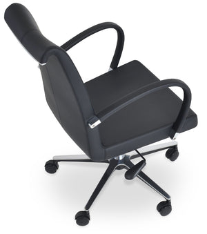 Soho Concept Tulip Office Chair In Black With Durable Camira Era Fabric – 10-year Warranty & Italian Ppm! Black  Soho-concept-dining-chair-11995