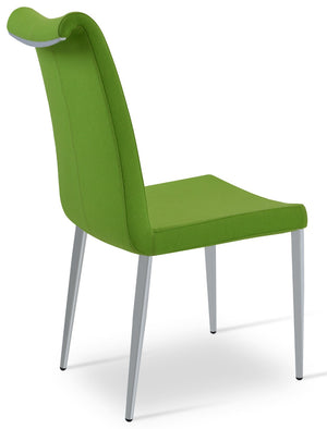 Soho Concept Tulip Ana Chair - Elegant Dining Seating With Italian Ppm, Ankara Wool, 5-year & 10-year Guarantees Chrome  Soho-concept-dining-chair-06243