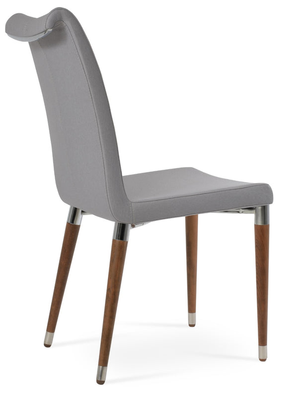 Soho Concept Drops Dining Armchair - Elegant Solid Ash Frame, Premium Fabrics & 10-year Guarantee, Limited Stock! Walnut,Light Grey  Soho-concept-dining-chair-06252