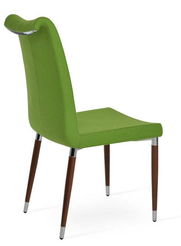 Soho Concept Tulip Ana Chair - Elegant Dining Seating With Italian Ppm, Ankara Wool, 5-year & 10-year Guarantees Walnut  Soho-concept-dining-chair-06245