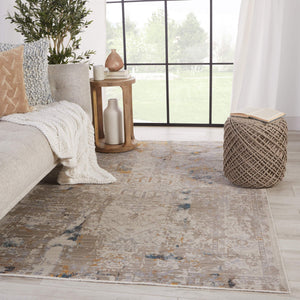 Jaipur Living Vibe by Jaipur Living Hammon Distressed Medallion Polyester Area Rug for High Traffic 3' x 8' RUG151505