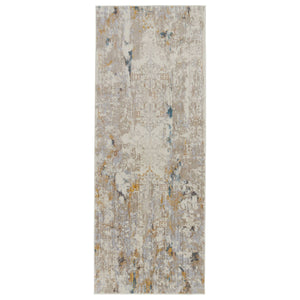 Jaipur Living Vibe by Jaipur Living Hammon Distressed Medallion Polyester Area Rug for High Traffic 3' x 8' RUG151505