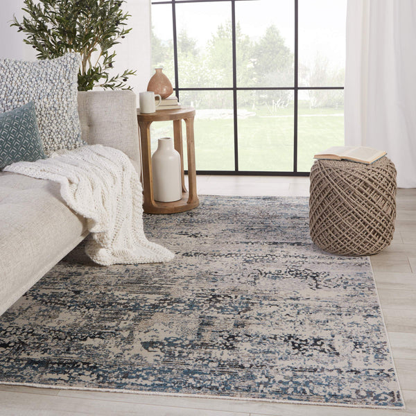 Jaipur Living Vibe by Jaipur Living Halston Abstract Polyester Indoor Rug High-low Pile Distressed Gray 7'10"X10'10" RUG149752