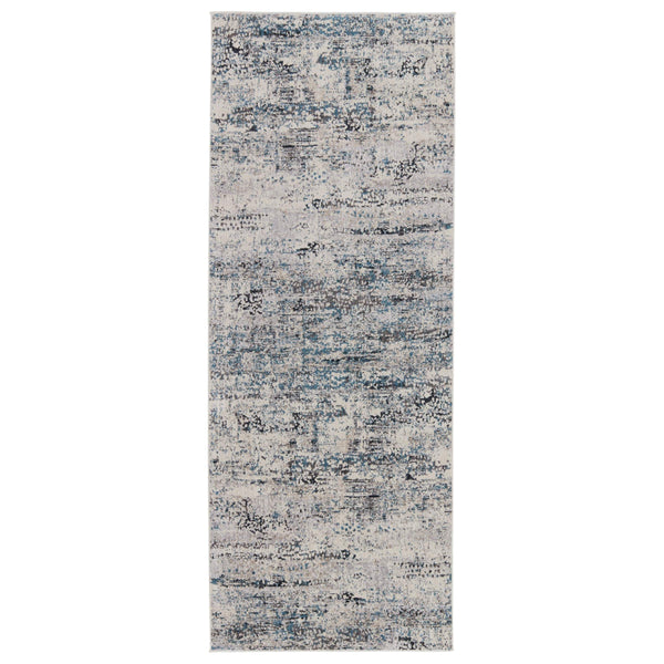 Jaipur Living Vibe by Jaipur Living Halston Abstract Polyester Indoor Rug High-low Pile Distressed Gray 3'X8' RUG151507