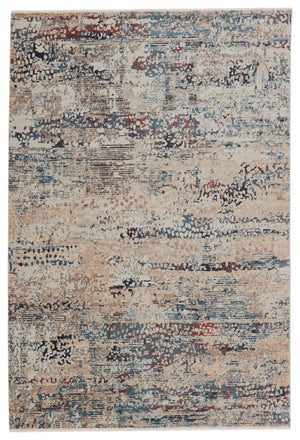 Jaipur Living Vibe by Jaipur Living Halston Abstract Polyester Indoor Rug High-low Pile Distressed Blue 7'10"X10'10" RUG149761