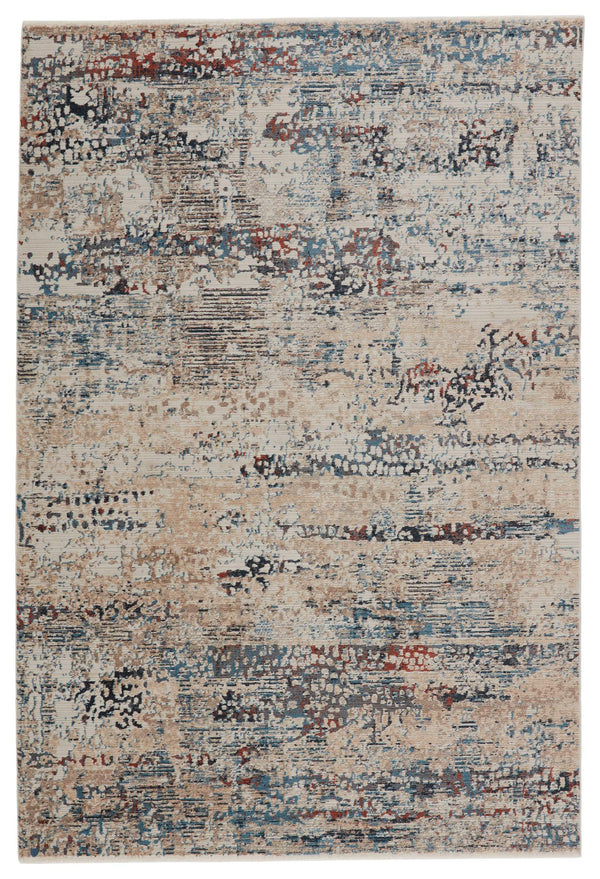 Jaipur Living Vibe by Jaipur Living Halston Abstract Polyester Indoor Rug High-low Pile Distressed Blue 7'10"X10'10" RUG149761