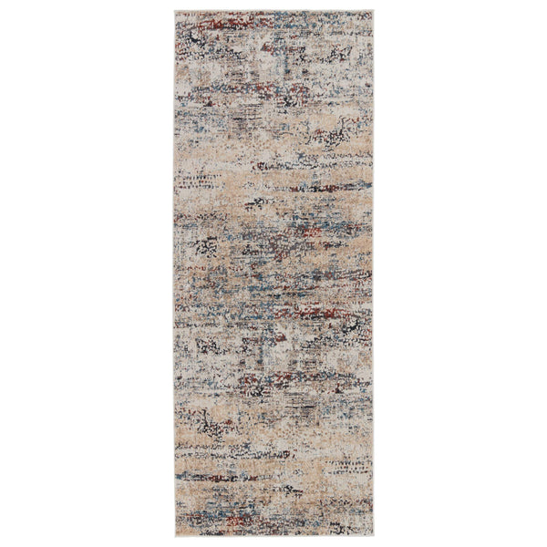 Jaipur Living Vibe by Jaipur Living Halston Abstract Polyester Indoor Rug High-low Pile Distressed Blue 3'X8' RUG151510
