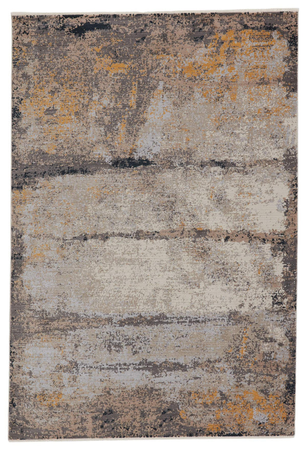Jaipur Living Vibe by Jaipur Living Trevena Abstract Polyester Area Rug with High-low Textured Pile Gray 7'10"X10'10" RUG149767