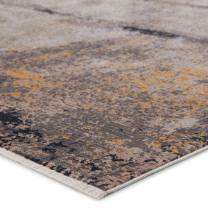 Jaipur Living Vibe by Jaipur Living Trevena Abstract Polyester Area Rug with High-low Textured Pile Gray 3'X8' RUG151512
