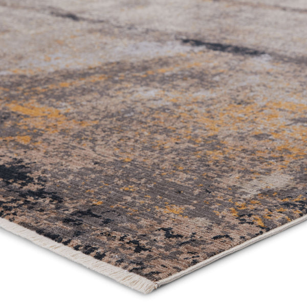 Jaipur Living Vibe by Jaipur Living Trevena Abstract Polyester Area Rug with High-low Textured Pile Gray 3'X8' RUG151512