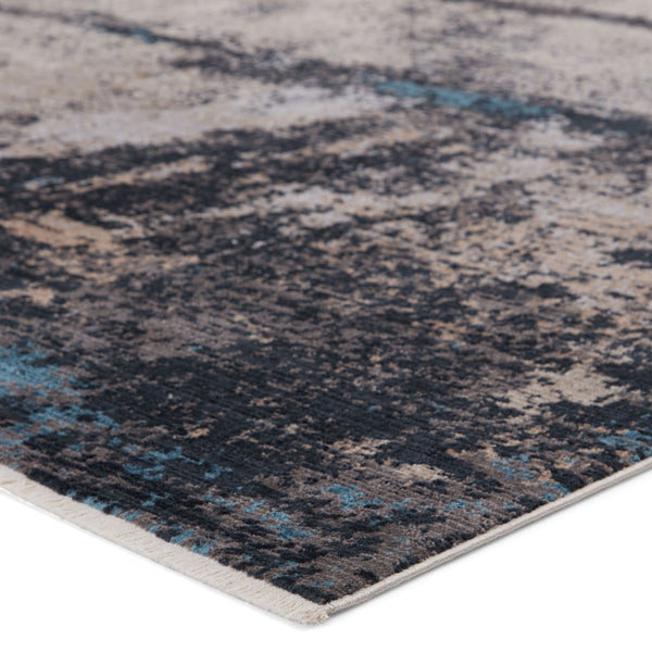 Jaipur Living Vibe by Jaipur Living Trevena Abstract Polyester Area Rug with High-low Textured Pile Blue 3'X8' RUG151513