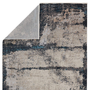 Jaipur Living Vibe by Jaipur Living Trevena Abstract Polyester Area Rug with High-low Textured Pile Blue 3'X8' RUG151513