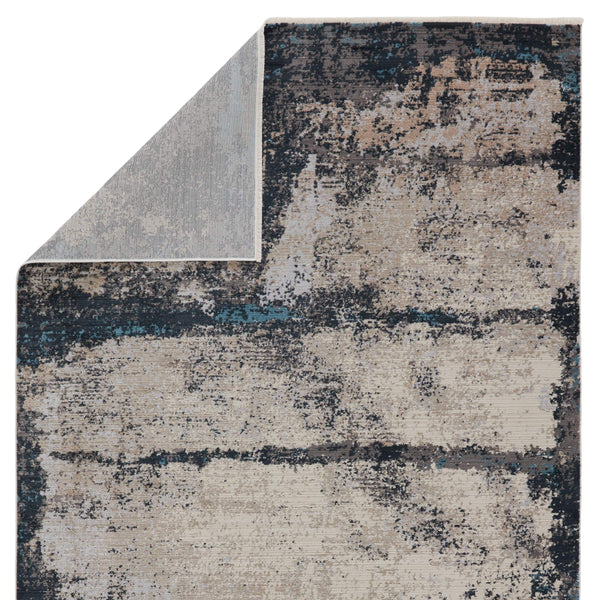 Jaipur Living Vibe by Jaipur Living Trevena Abstract Polyester Area Rug with High-low Textured Pile Blue 3'X8' RUG151513