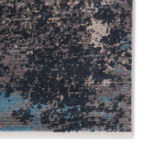 Jaipur Living Vibe by Jaipur Living Trevena Abstract Polyester Area Rug with High-low Textured Pile Blue 3'X8' RUG151513