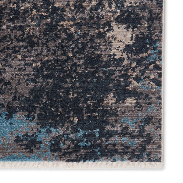 Jaipur Living Vibe by Jaipur Living Trevena Abstract Polyester Area Rug with High-low Textured Pile Blue 3'X8' RUG151513