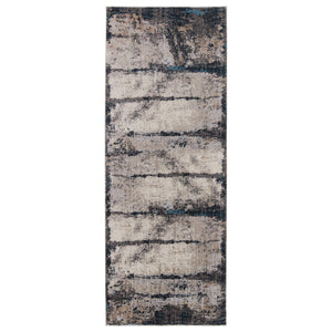 Jaipur Living Vibe by Jaipur Living Trevena Abstract Polyester Area Rug with High-low Textured Pile Blue 3'X8' RUG151513