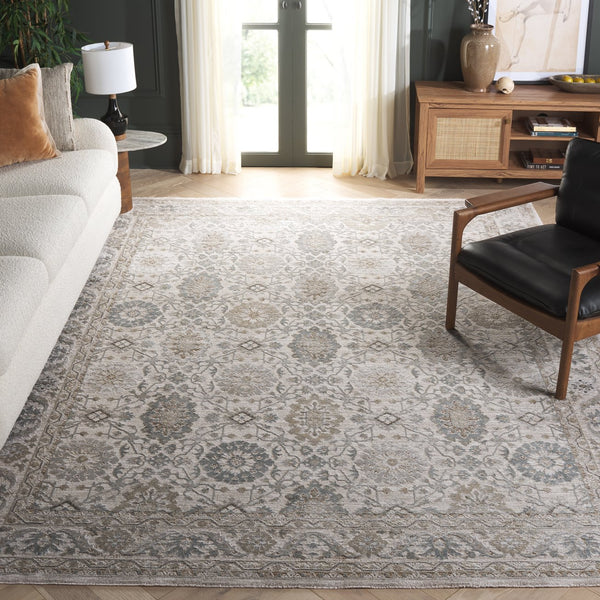 Safavieh Tulip Timeless Elegance Area Rug - Luxurious Power Loomed Design For Living Room & Dining Spaces Green ,Grey 50% Polypropylene,50% Polyester Tup550b-8