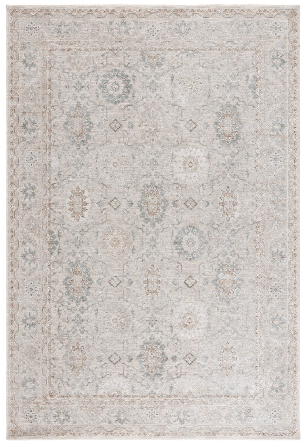 Safavieh Tulip 550b Premium Area Rug - Stylish Green And Grey Design For Luxurious Home Decor Elegance Grey ,Beige 50% Polypropylene,50% Polyester Tup550f-10