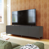 Bogardus 70.86 TV Stand in Black TV-320AMC153 Manhattan Comfort