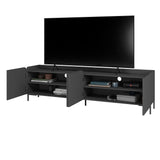 Bogardus 70.86 TV Stand in Black TV-320AMC153 Manhattan Comfort