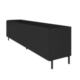 Bogardus 70.86 TV Stand in Black TV-320AMC153 Manhattan Comfort