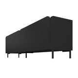 Bogardus 70.86 TV Stand in Black TV-320AMC153 Manhattan Comfort