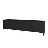 Bogardus 70.86 TV Stand in Black TV-320AMC153 Manhattan Comfort