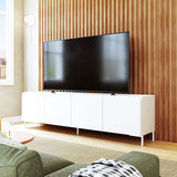 Bogardus 70.86 TV Stand in White TV-320AMC86 Manhattan Comfort