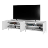 Bogardus 70.86 TV Stand in White TV-320AMC86 Manhattan Comfort