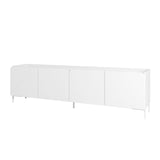 Bogardus 70.86 TV Stand in White TV-320AMC86 Manhattan Comfort