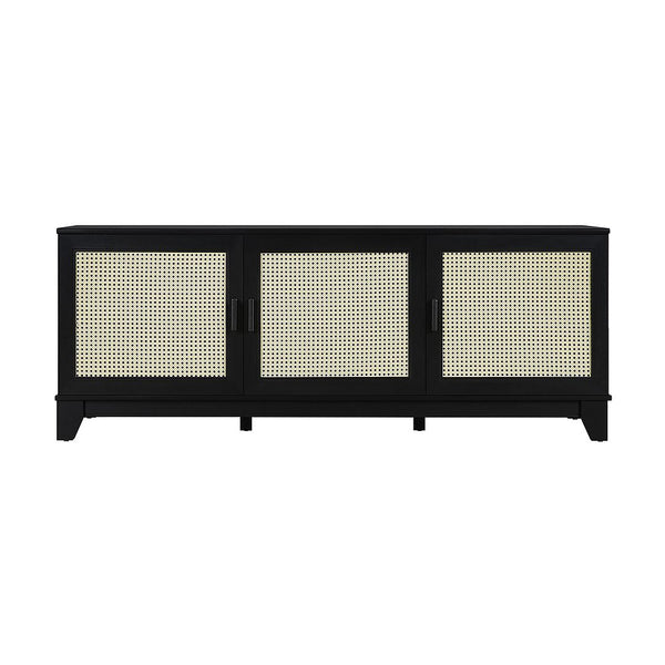 Manhattan Comfort Sheridan Mid-Century Modern TV Stand Black TV-3GLF-BK