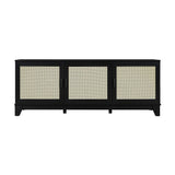 Manhattan Comfort Sheridan Mid-Century Modern TV Stand Black TV-3GLF-BK