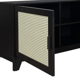 Manhattan Comfort Sheridan Mid-Century Modern TV Stand Black TV-3GLF-BK