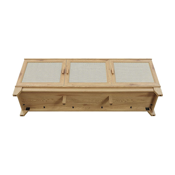 Manhattan Comfort Sheridan Mid-Century Modern TV Stand Nature TV-3GLF-NA