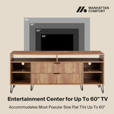 DUMBO 63" TV Stand in Golden Brown TV001-GB Manhattan Comfort