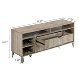 DUMBO 63" TV Stand in Rustic Grey TV001-GY Manhattan Comfort