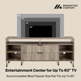 DUMBO 63" TV Stand in Rustic Grey TV001-GY Manhattan Comfort