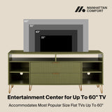 DUMBO 63" TV Stand in Olive Green TV001-OG Manhattan Comfort