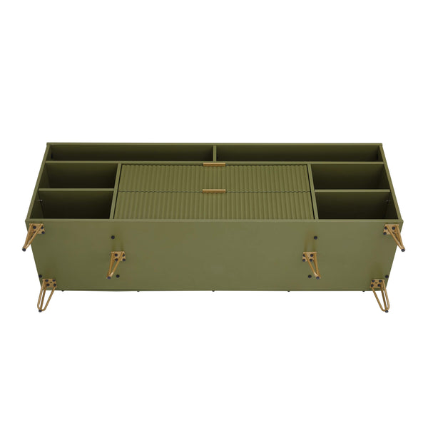 DUMBO 63" TV Stand in Olive Green TV001-OG Manhattan Comfort