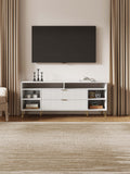 DUMBO 63" TV Stand in White TV001-WH Manhattan Comfort